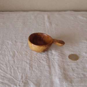 スウェーデン 古い 木のスプーン　sweden wood spoon scoop
