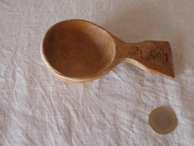 スウェーデン 古い 木のスプーン 持ち手 大きめ sweden wood spoon