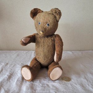 ハンガリー テディベアー プラスチックアイ グロウラー ブラウン hungary teddy bear old vintage growler brown