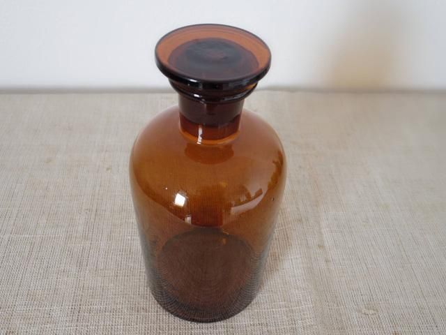 ドイツ 医療系 薬瓶 大 ブラウン Germany medicine bottle brown big