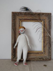 ȥꥢ ԥ ƫΥԥ austria vintage ceramic pierrot crown doll