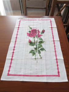 롼ޥ˥ ǥåɥȥåΥåͥ  ȥ Х 3 Romania deadstock kitchen cloth rose
