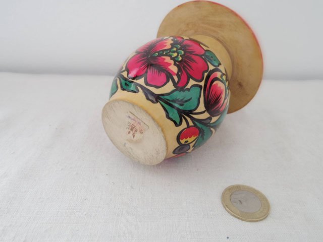 ヴィンテージ キノコのマトリョーシカ 大・VINTAGE OLD Matyoshka Russian nesting doll mushroom-  ヨーロッパ 蚤の市 西欧 東欧 雑貨 文房具 ピーパチ アンティーク PIPACS ANTIQUES