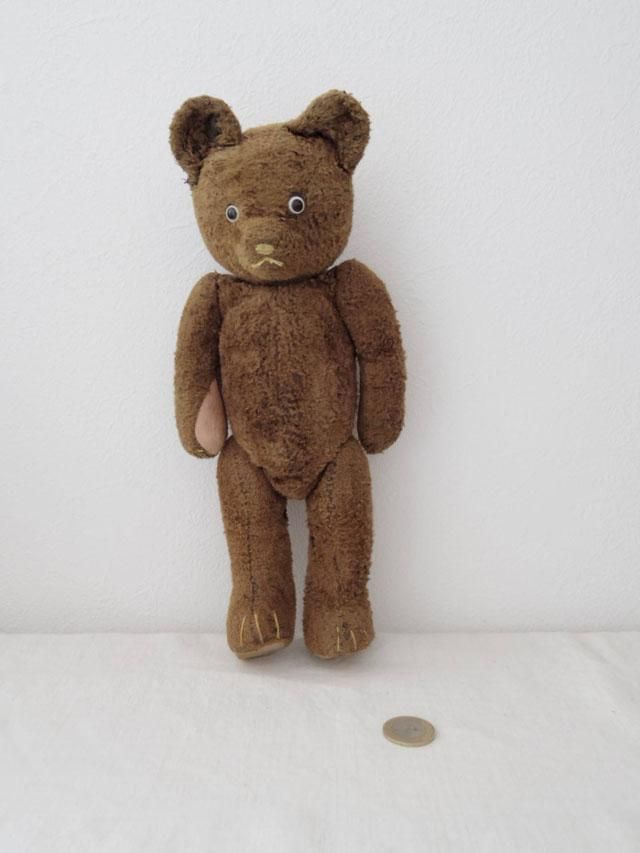 ハンガリー テディベアー プラスチックアイ グロウラー ブラウン 3 hungary teddy bear old vintage growler  brown - ～ヨーロッパ 蚤の市～ 東欧 西欧 北欧 雑貨 ピーパチ アンティーク PIPACS ANTIQUES