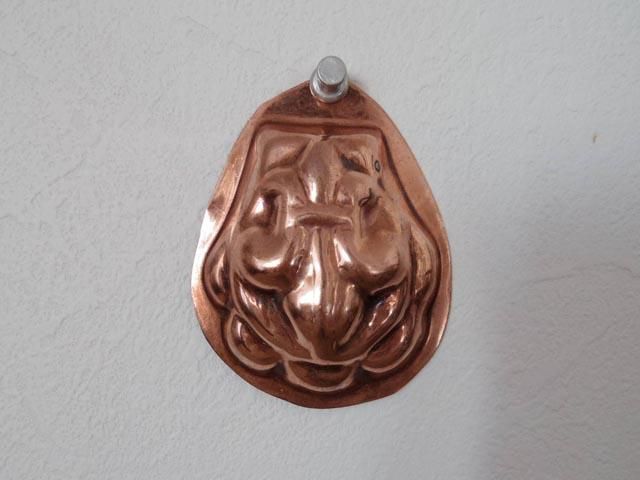 銅 焼き菓子型 牡蠣 百合の紋章 1・Copper Mold Mould oval