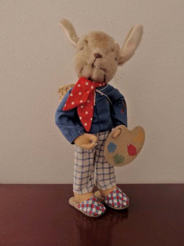 ドイツ 50's ビンテージ イースター ペインティング バニー Vintage German Kersa Bunny Rabbit Palette  easter ～ヨーロッパ 蚤の市～ 東欧 西欧 北欧 雑貨 ピーパチ アンティーク PIPACS ANTIQUES
