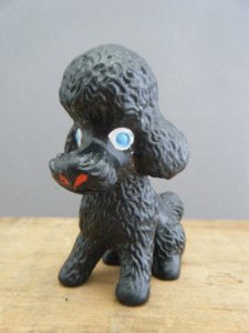 ɥ¤λ Сɡ סɥ ߥ ɥۥ ޥåȿͷʥ֥åvintage old Germany rubber doll mini poodle black