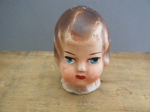 ϥ󥬥꡼ ¤λ ŤĥҤΥե󥹿ͷ ɡإå antique vintage old papier-mache doll head hungary