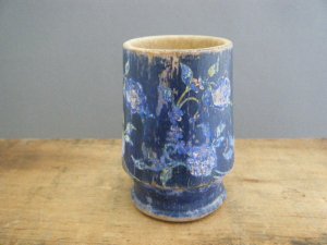 첤 ϥ󥬥꡼  ٥եͤڤΥå hungary wood cup arabesque flower deep blue 