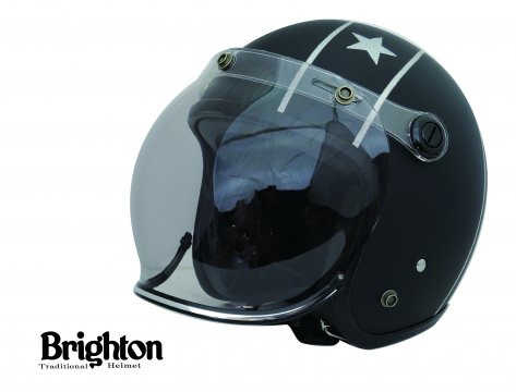 PREMIER Flake Handmade Helmet Maximumシールド付き Rail Star Mat Black -  ジェットヘルメット・シールド・バイザー等バイク用品 - ヒートグループ