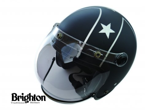 PREMIER Flake Handmade Helmet Maximumシールド付き Rail Star Mat Black -  ジェットヘルメット・シールド・バイザー等バイク用品 - ヒートグループ