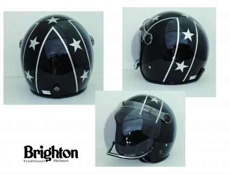 PREMIER Flake Handmade Helmet Maximumシールド付き Rail Star