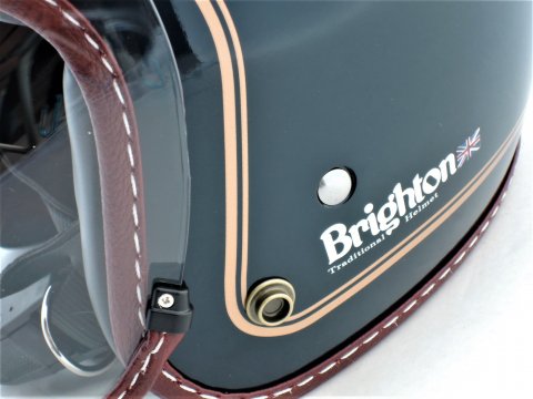 Brighton Traditional Helmet Royal Navy ﾌﾞﾗｲﾄﾝﾄﾗﾃﾞｨｼｮﾅﾙﾍﾙﾒｯﾄネイビー - ジェットヘルメット・シールド・バイザー等バイク用品  - ヒートグループ