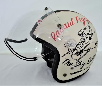 希少ジェットヘルメット FLING ACEフライングエースヒートグループ FLING ACE IVO フライングエース バブルプラス マットアイボリー