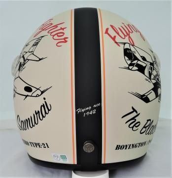 希少ジェットヘルメット FLING ACEフライングエースヒートグループ FLING ACE IVO フライングエース バブルプラス マットアイボリー