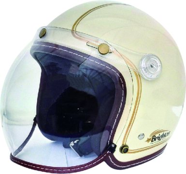 ブライトントラディショナルヘルメット　レディース/キッズサイズ　54cm～57cm　アイボリーゴールド -  ジェットヘルメット・シールド・バイザー等バイク用品 - ヒートグループ
