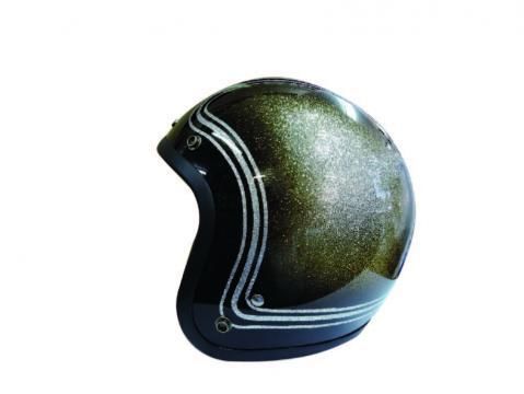 ブラック ヘルメット グリッター仕上げ GLITTER 3/4 HELMET BLACK 黒 ブラック グリッターヘルメット