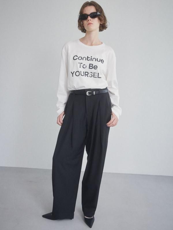 EKAT (UNISEX)]残り僅か LOGO LONG SLEEVE TEE / WHITE