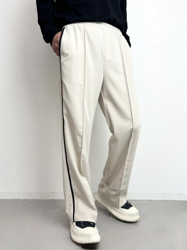 EKAT (UNISEX)] EMBROIDERY SIDE LINE PANTS / BEIGE - ADDRESS