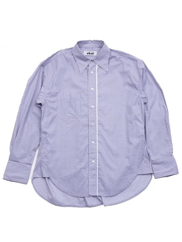 EKAT (UNISEX)] STRIPE 3D PATTERN SHIRTS / LT.GRAY - ADDRESS