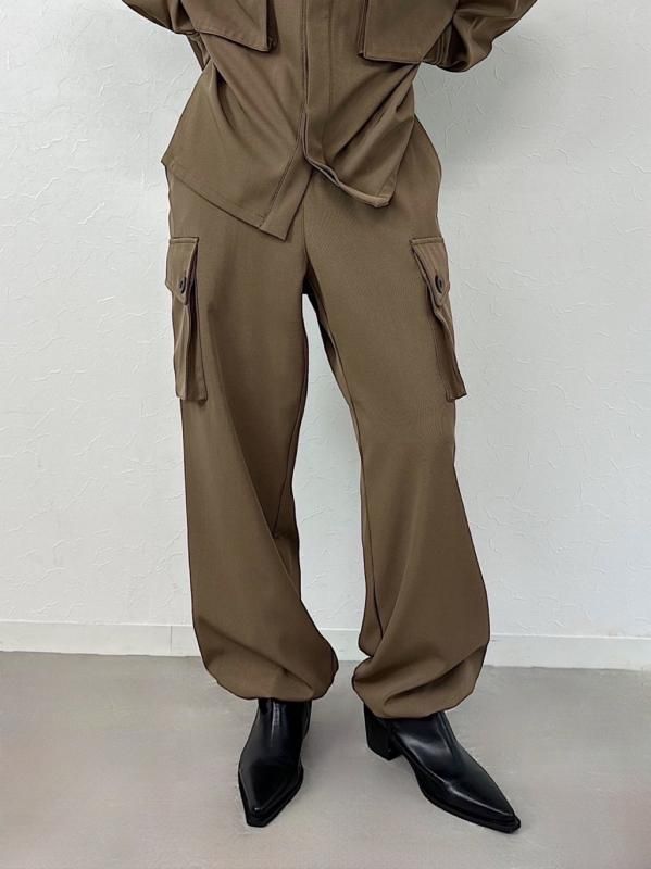 断捨離シャリ　限界値下げ！早い者勝ち　ドルガバ　カーゴパンツ ルーズシルエットハイウエストサスペンダーZIPポケットデニム