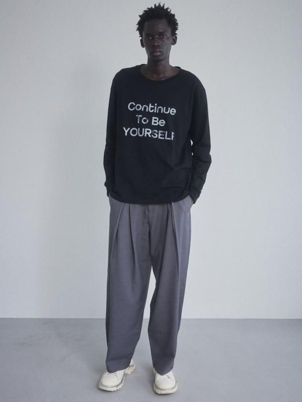 [EKAT (UNISEX)]¨ˤĤ١DOUBLE TUCK TROUSERS /C.GRAY