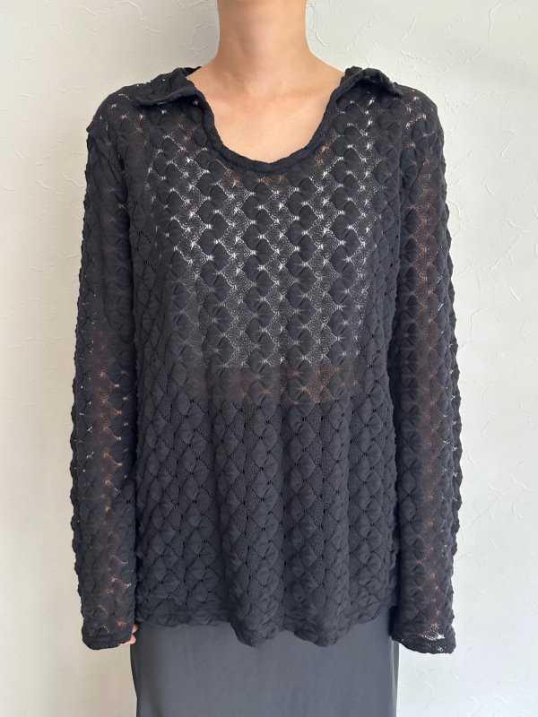 [UN-SOPHIE]COTTON BALFASSHELL TOPS / BLACK