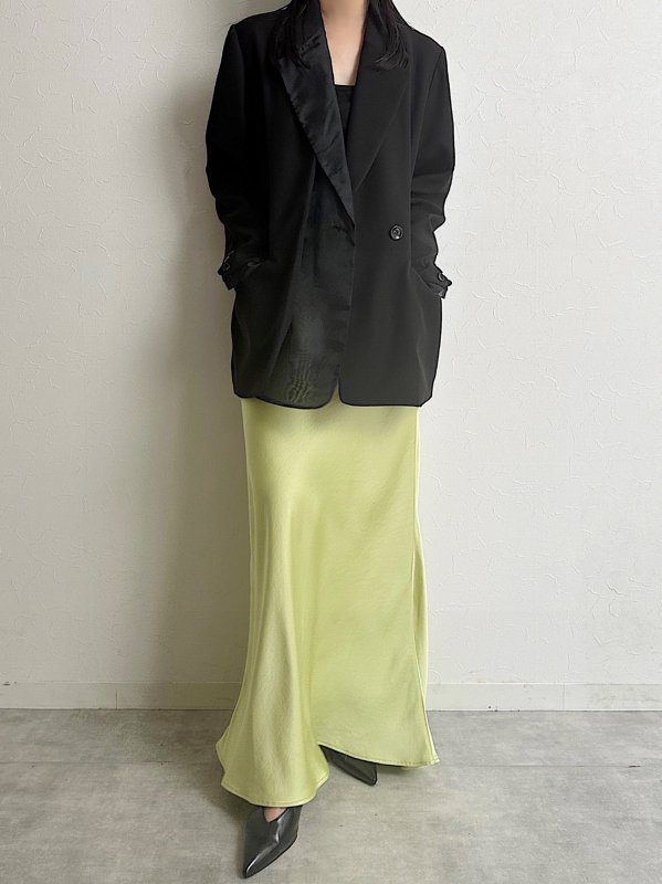 ͽ [UN-SOPHIE] SATIN MERMAID SKIRT / LIME