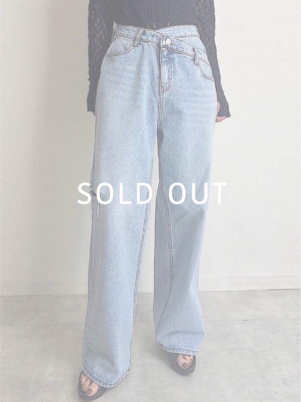 [UN-SOPHIE]  WAIST LAYERED DENIM / BLUE