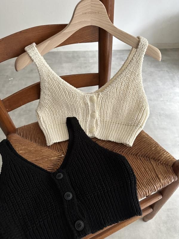 UN-SOPHIE] COTTON KNIT BUSTIER/WHITE - ADDRESS Online Store