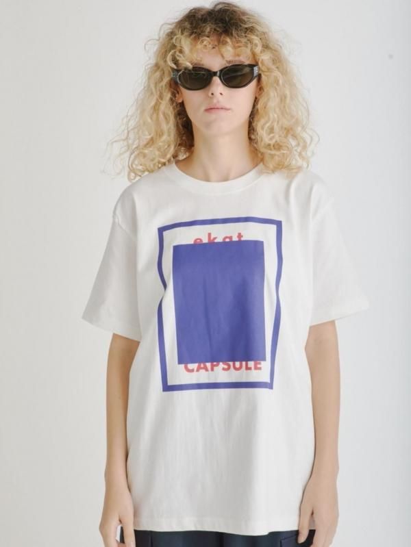 EKAT (UNISEX)] FRAME WORK PRINT T-SHIRT - ADDRESS Online Store