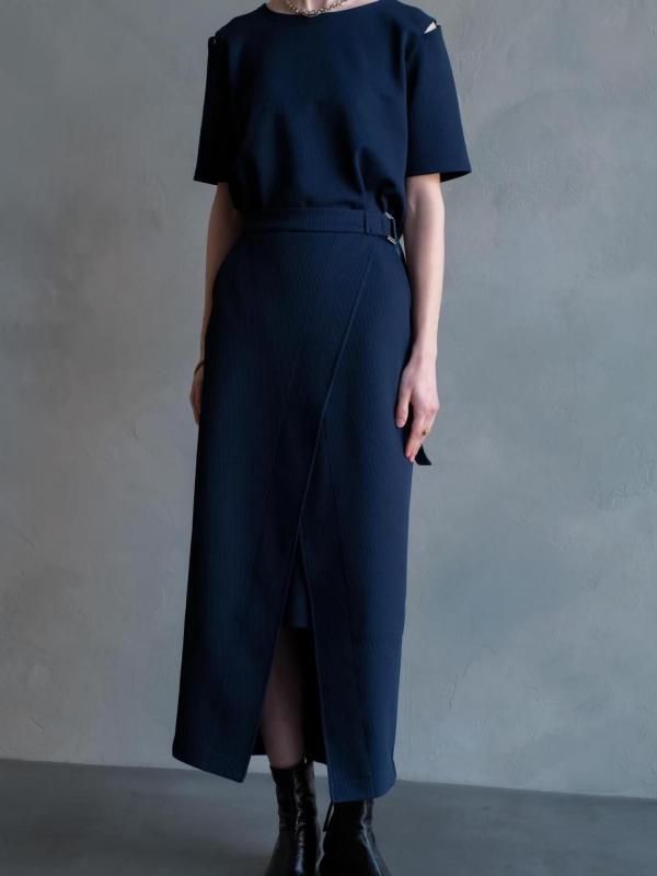 UN-SOPHIE] WAFFLE SLIT TOPS - ADDRESS Online Store