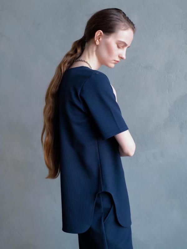[UN-SOPHIE] WAFFLE  SLIT  TOPS