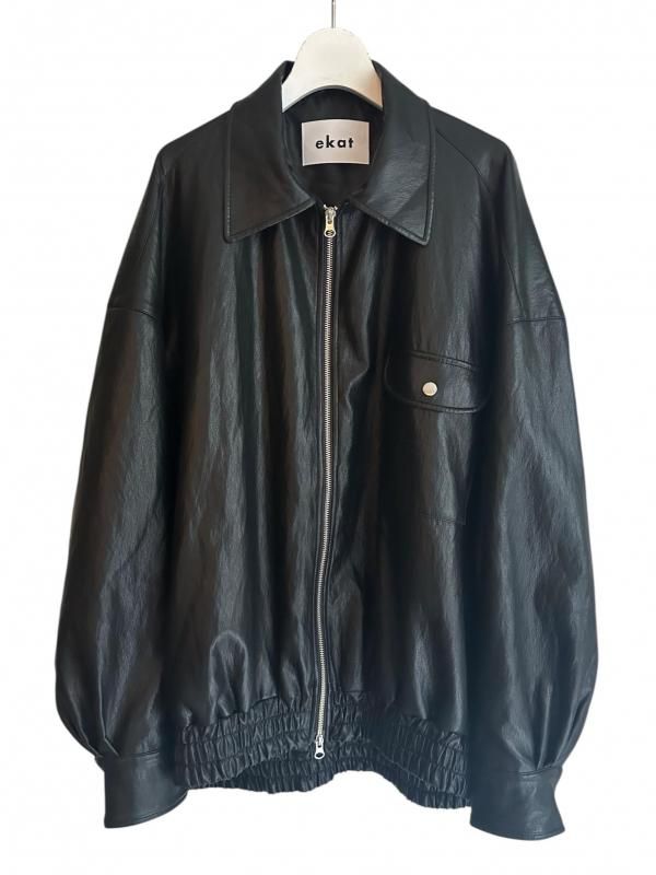 [EKAT (UNISEX)]  3D ECO LEATHER  BLOUSON 