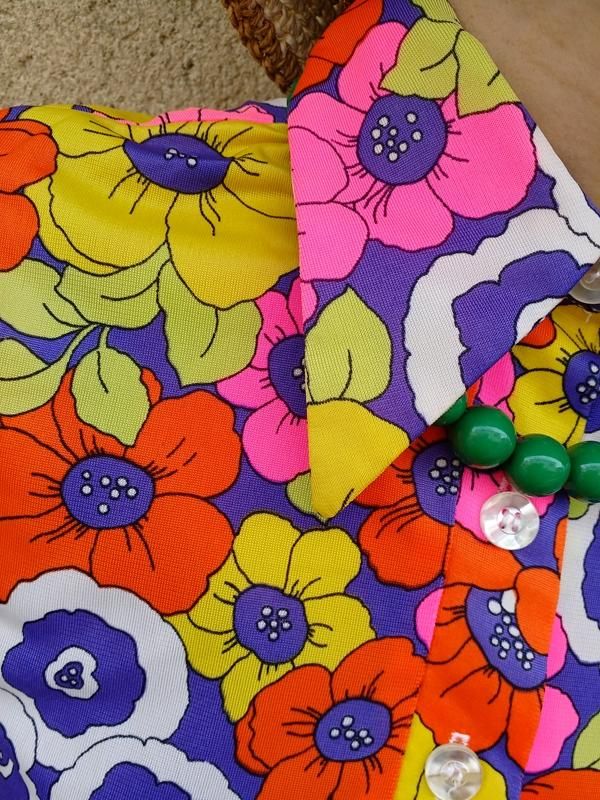 レトロポップ花柄　半幅帯 レトロポップ花柄 半幅帯 レトロポップ花柄 半幅帯