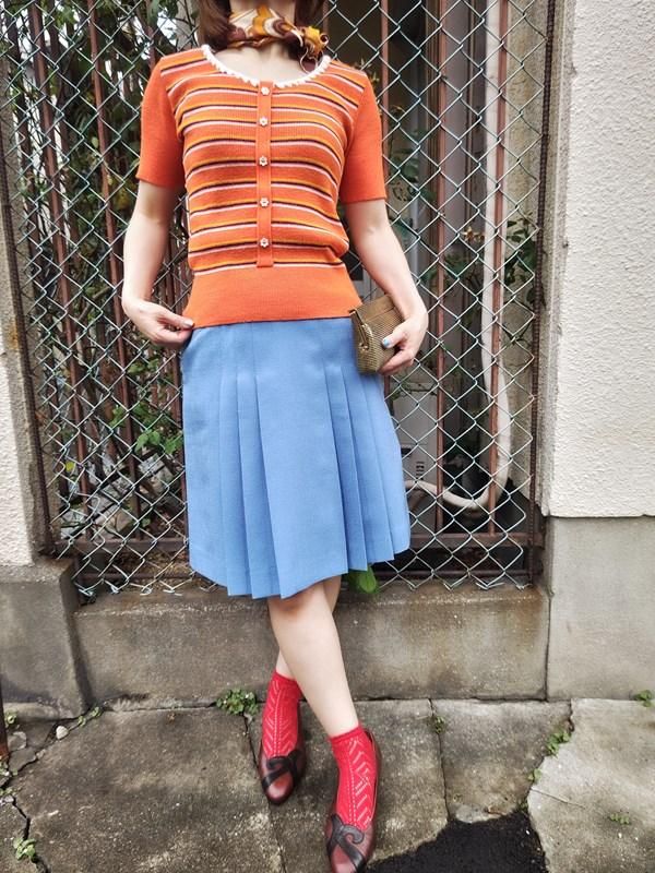 ビンテージ　50s BRENT ボーダー　サマーニット ビンテージ 50s BRENT ボーダー サマーニット