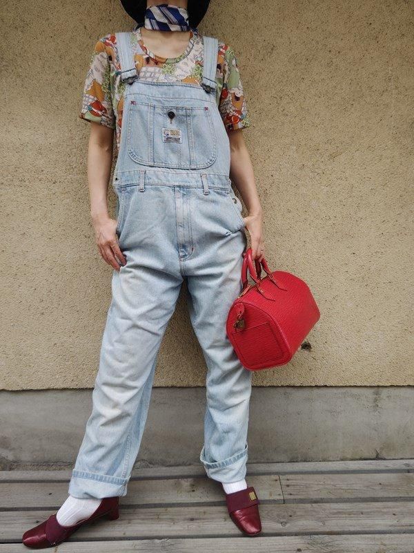 淡い薄デニム☆ヴィンテージオーバーオール -