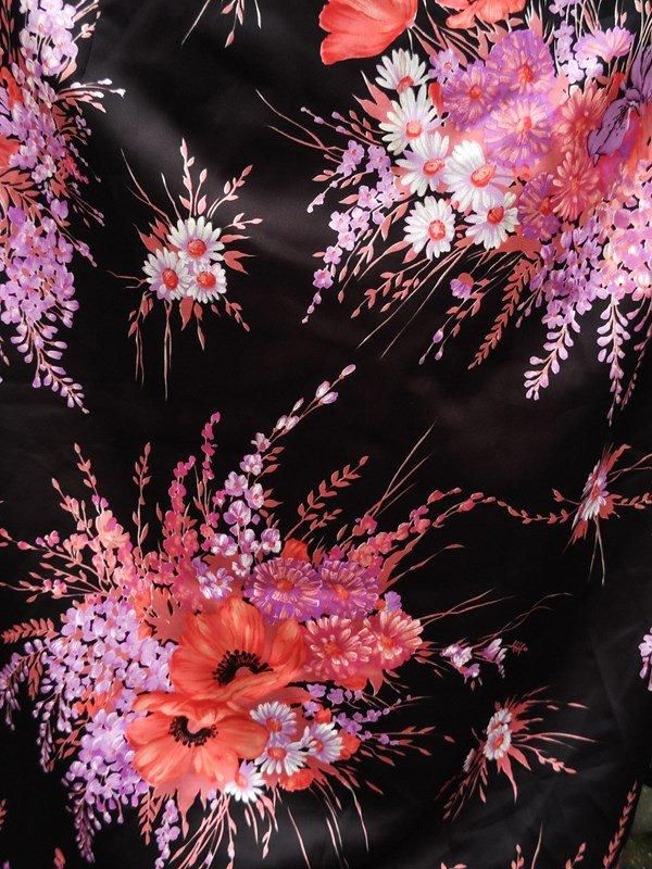 豪華花柄♪ヒラリ袖素敵レトロマキシワンピ -