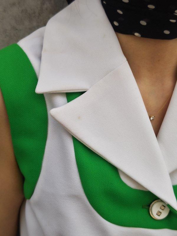 ホワイト・グリーン☆MODEワンピ -