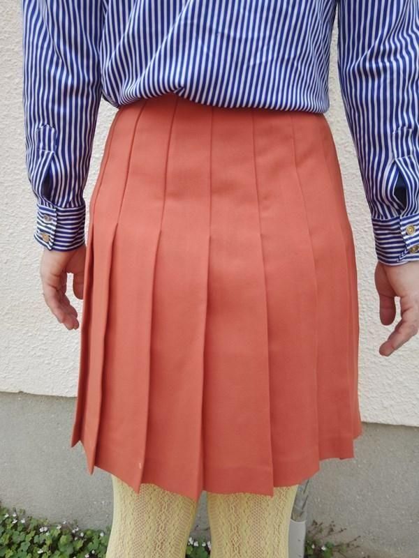 赤茶可愛い♪レトロMODEプリーツスカート -