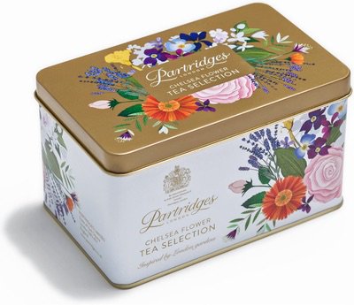 英国王室御用達店 パートリッジズ 紅茶 / チェルシーフラワー・ティー 缶入り - アリスロンドン【 Alice London 】 英国雑貨の店 ～  イギリス発・セレクトショップです