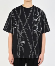 LAD MUSICIAN <BR>30/2 T-CLOTH INKJET CHAIN AND HANDCUFF BIG T-SHIRT