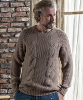 1PIU1UGUALE3 RELAX <BR>CABLE KNIT(BEIGE)