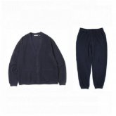 UNIVERSAL PRODUCTS<BR>PIQUE CARDIGAN＆EASY PANTS SET(NAVY)