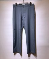 marka <BR>STRAIGHT FIT EASY TROUSERS - WOOL MOHAIR TROPICAL -(BLUE)