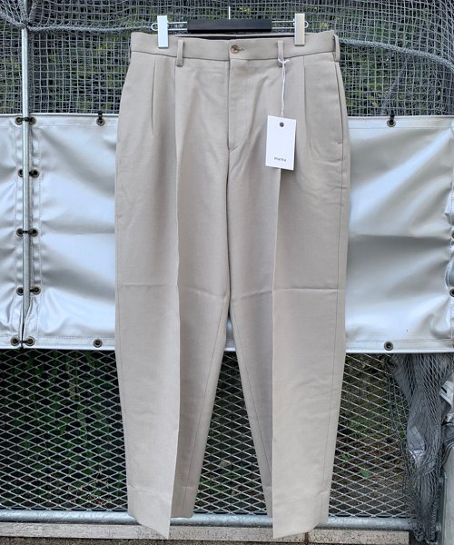 2TUCK COCOON FIT TROUSERS - 2/48 WOOL SOFT SERGE -(M21C-06PT02C