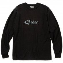 CALEE<BR>Binder neck calee logo vintage L/S t-shirt