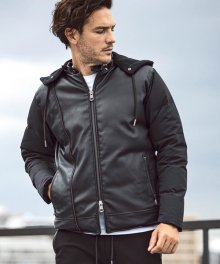 1PIU1UGUALE3 RELAX <BR> WASHABLE LEATHER DOWN JACKET