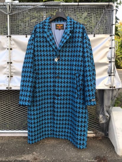 CALEE《キャリー》HOUND TOOTH PATTERN CHESTER COAT(CL-21AW-034