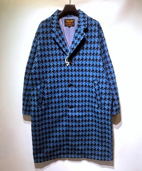 CALEE《キャリー》HOUND TOOTH PATTERN CHESTER COAT(CL-21AW-034